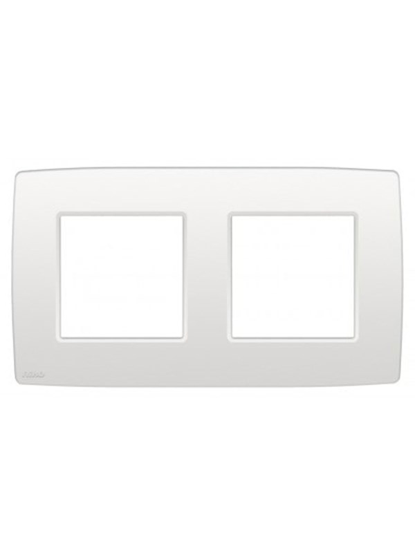 Niko - tweevoudige afdekplaat 71mm - Original white